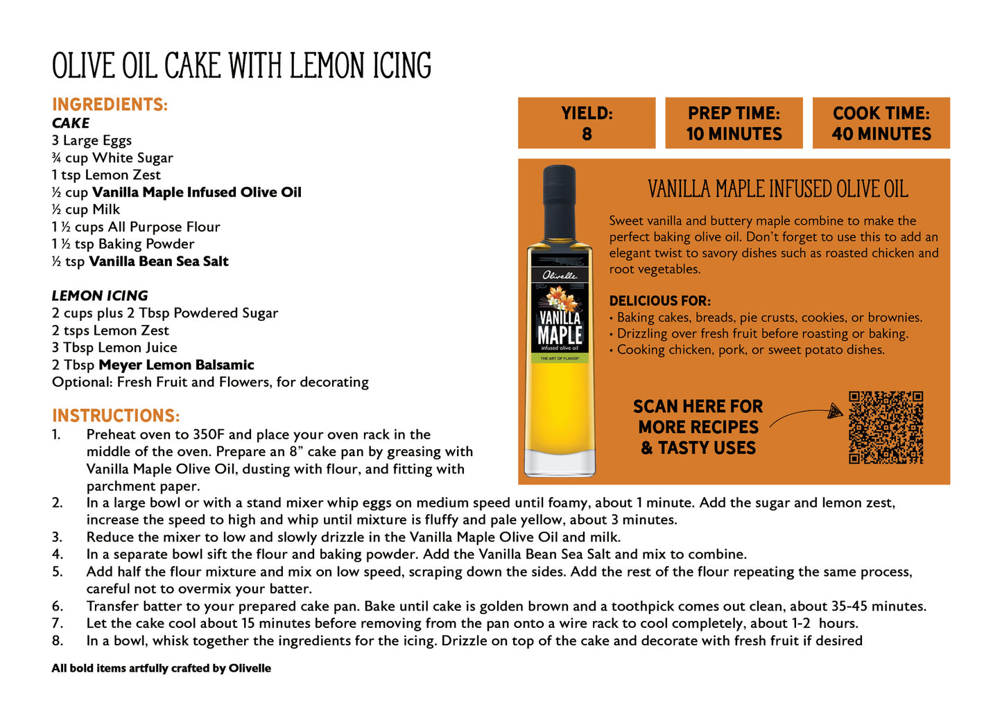 VANILLA MAPLE OLIVE OIL