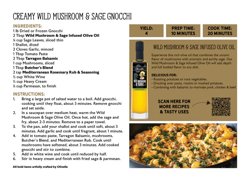 WILD MUSHROOM & SAGE OLIVE OIL