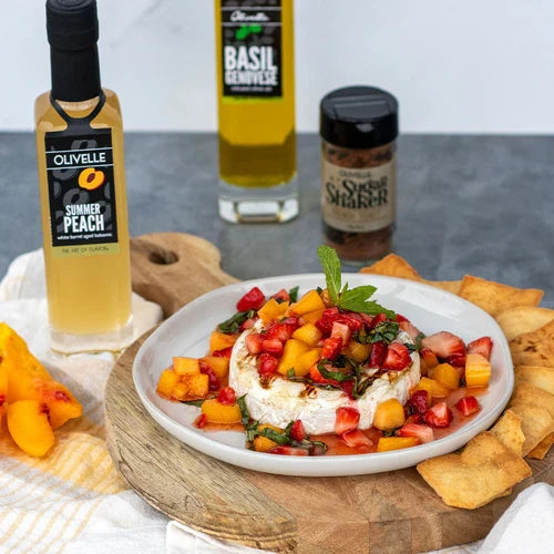 Grilled Brie With Peach Salsa