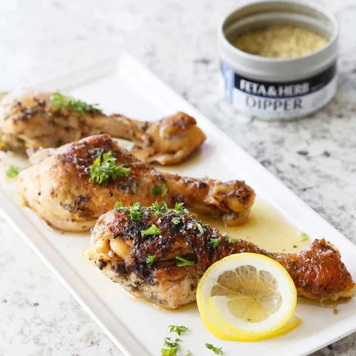 Feta & Lemon Braised Chicken Wings