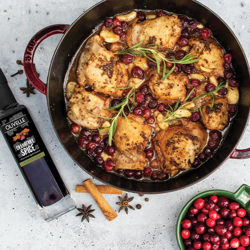 One Pan Cranberry & Garlic Braised Chicken
