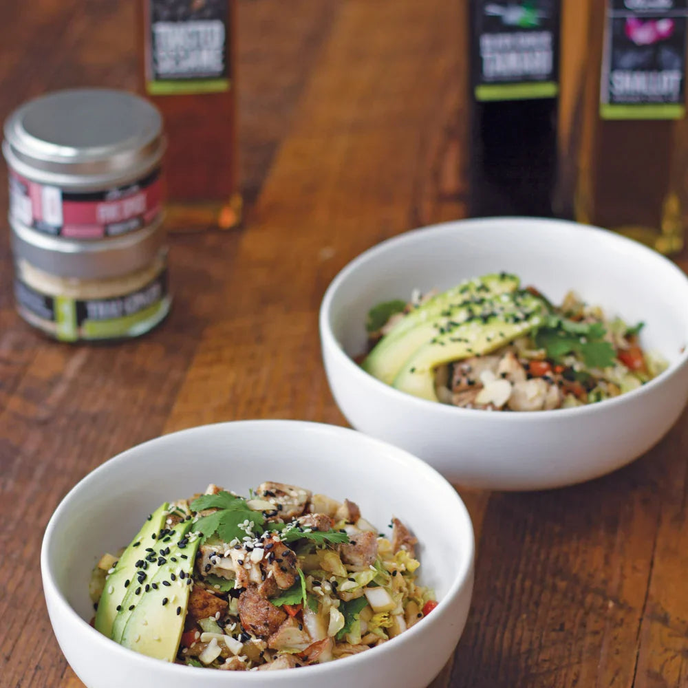 Chicken Salad with Ginger Black Garlic Asian Dressing Recipe