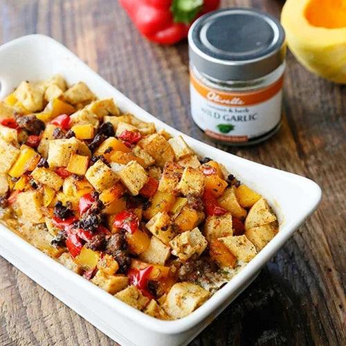 Sausage, Squash, and Red Pepper Stuffing