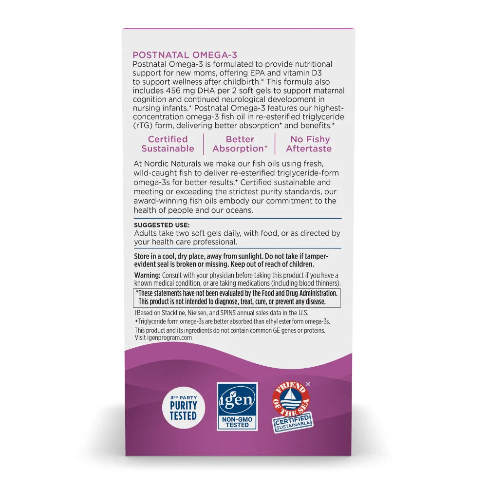 Postnatal Omega-3 60 Count - Lemon