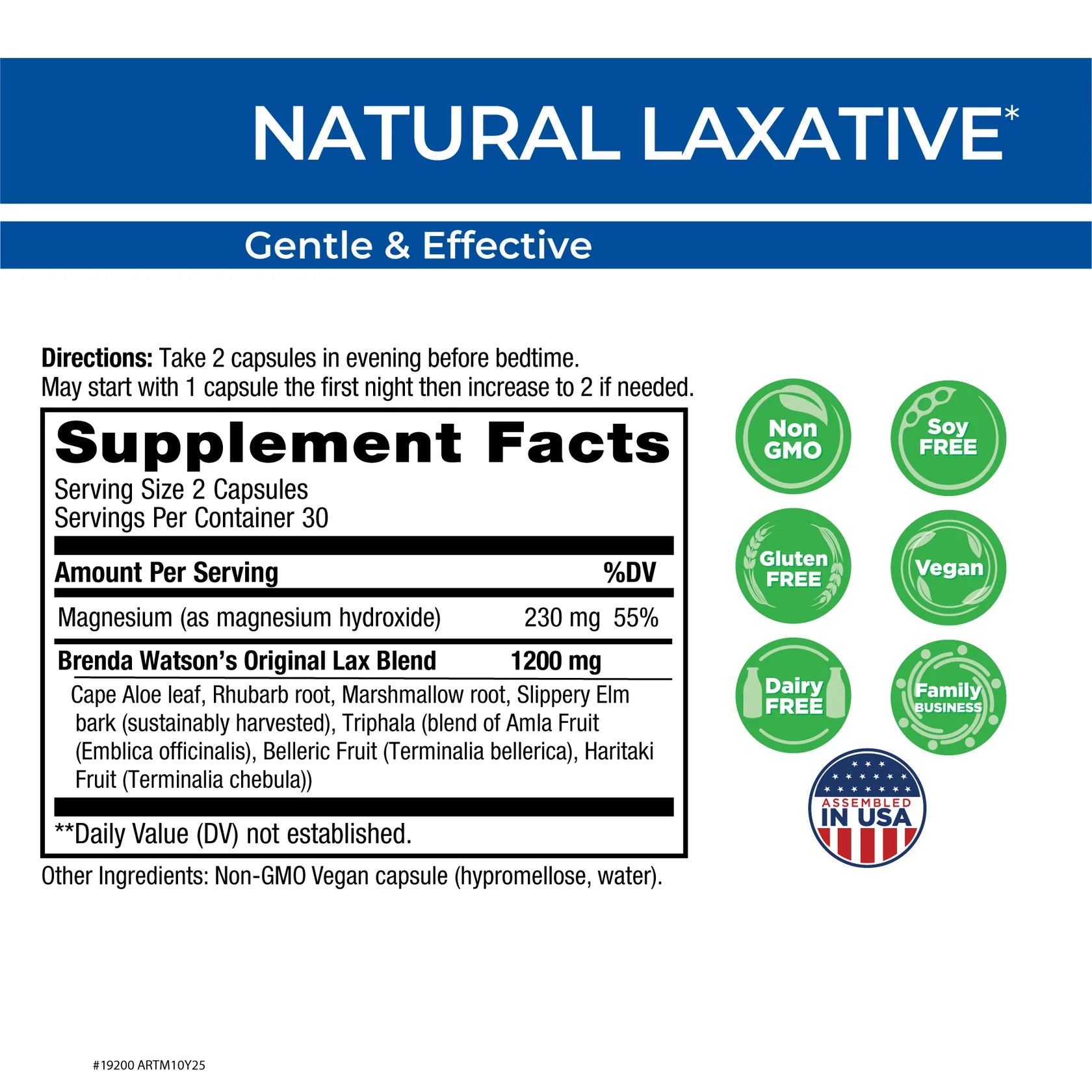 Vital Lax Natural Laxative - Capsules