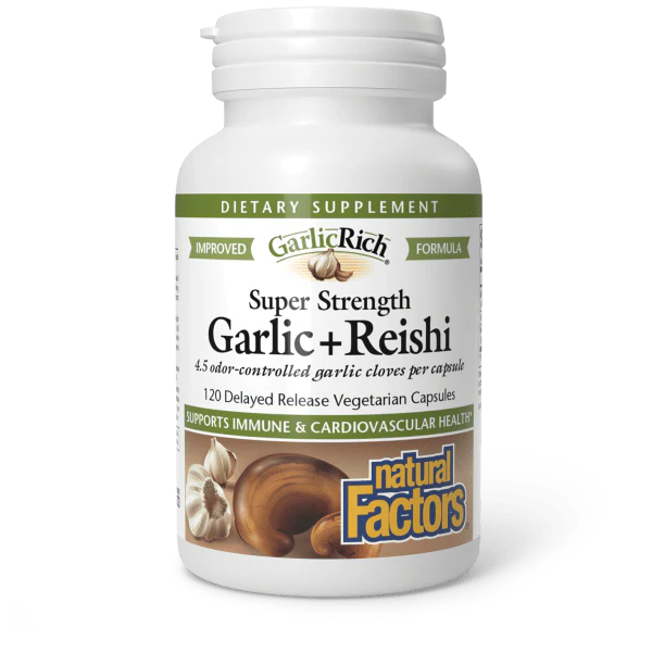 GarlicRich Garlic + Reishi 120 Delayed Release Vegetarian Capsules
