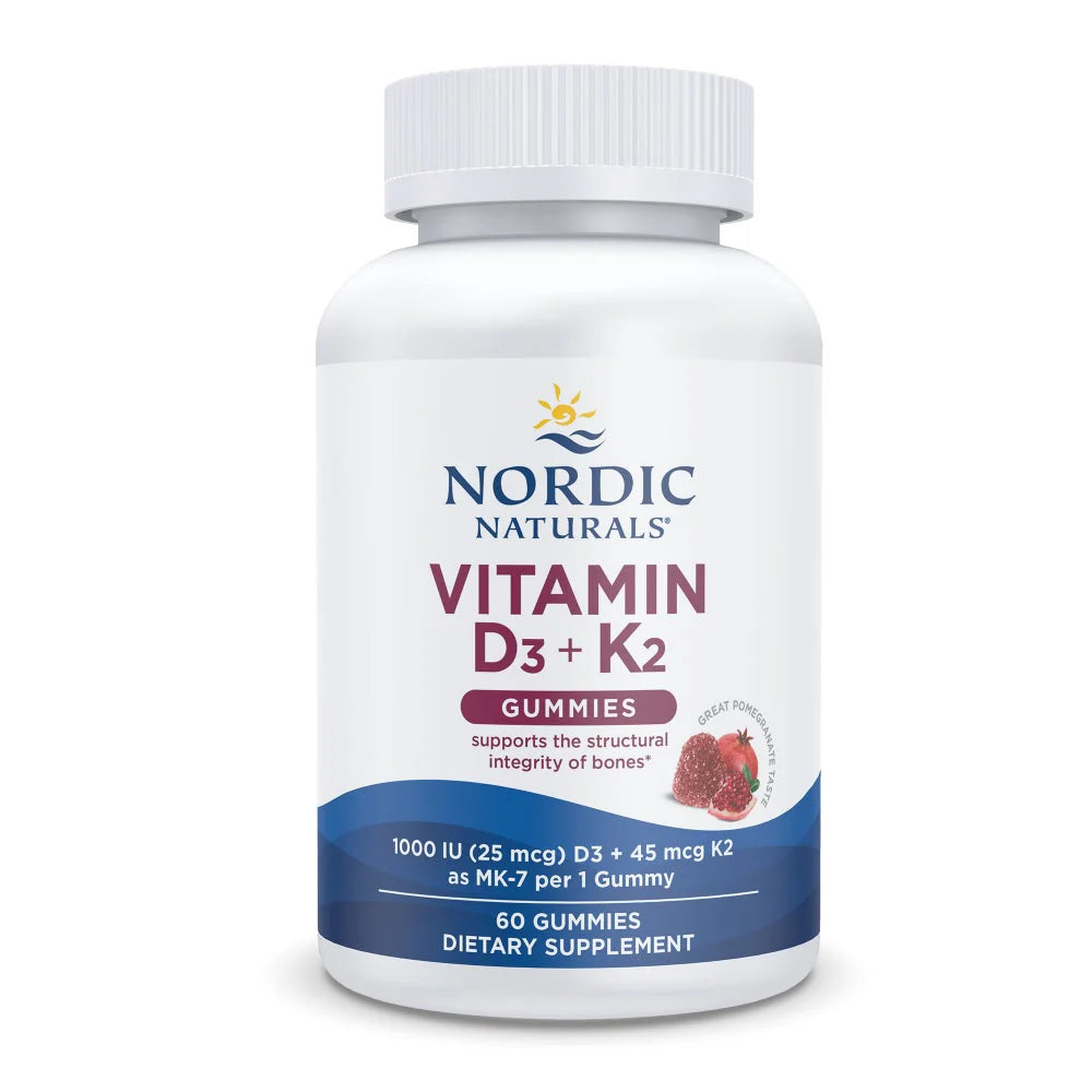 Vitamin D3+K2 Gummies 60 Count - Pomegranate