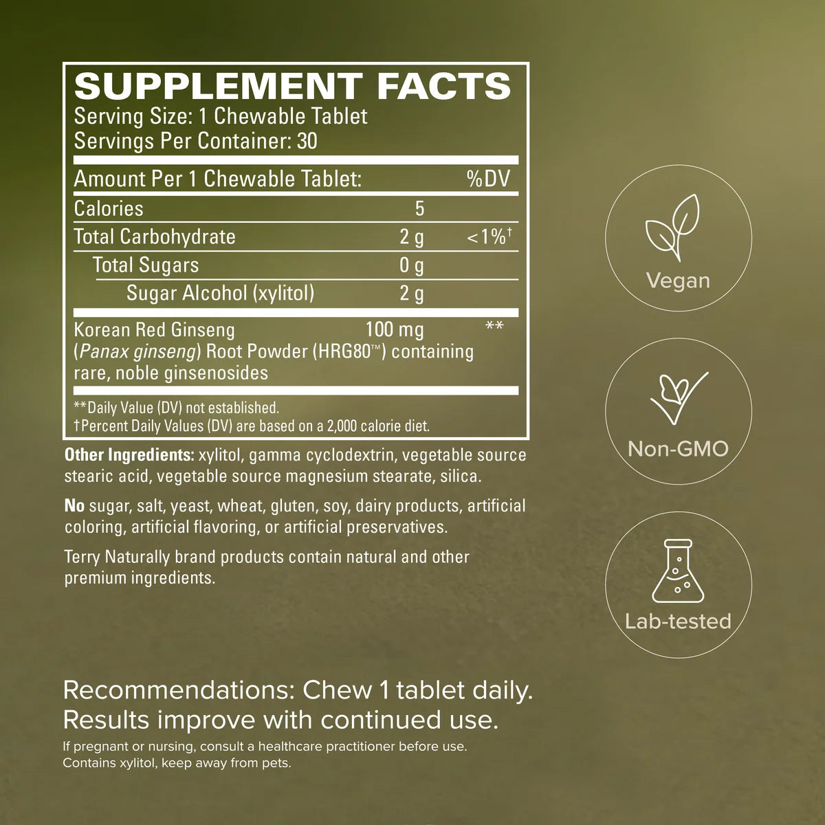 HRG80 Red Ginseng Energy Chewable (30)