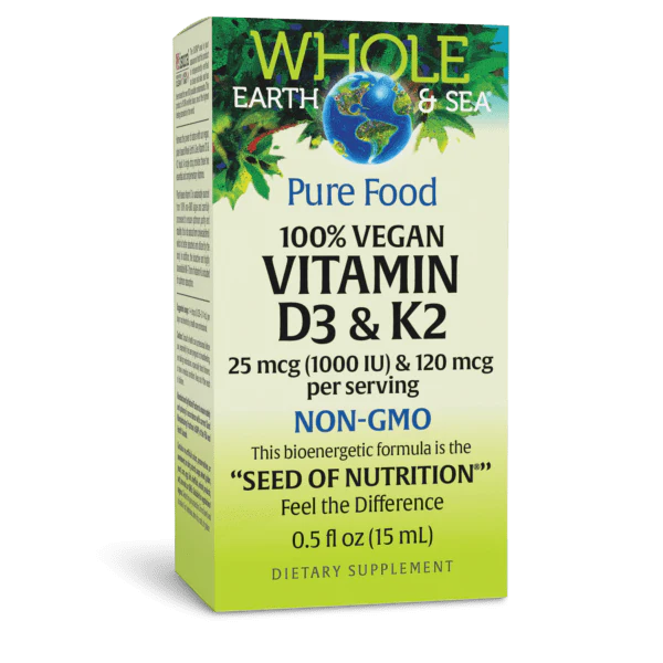 100% Vegan Vitamin D3 & K2 (Liquid)