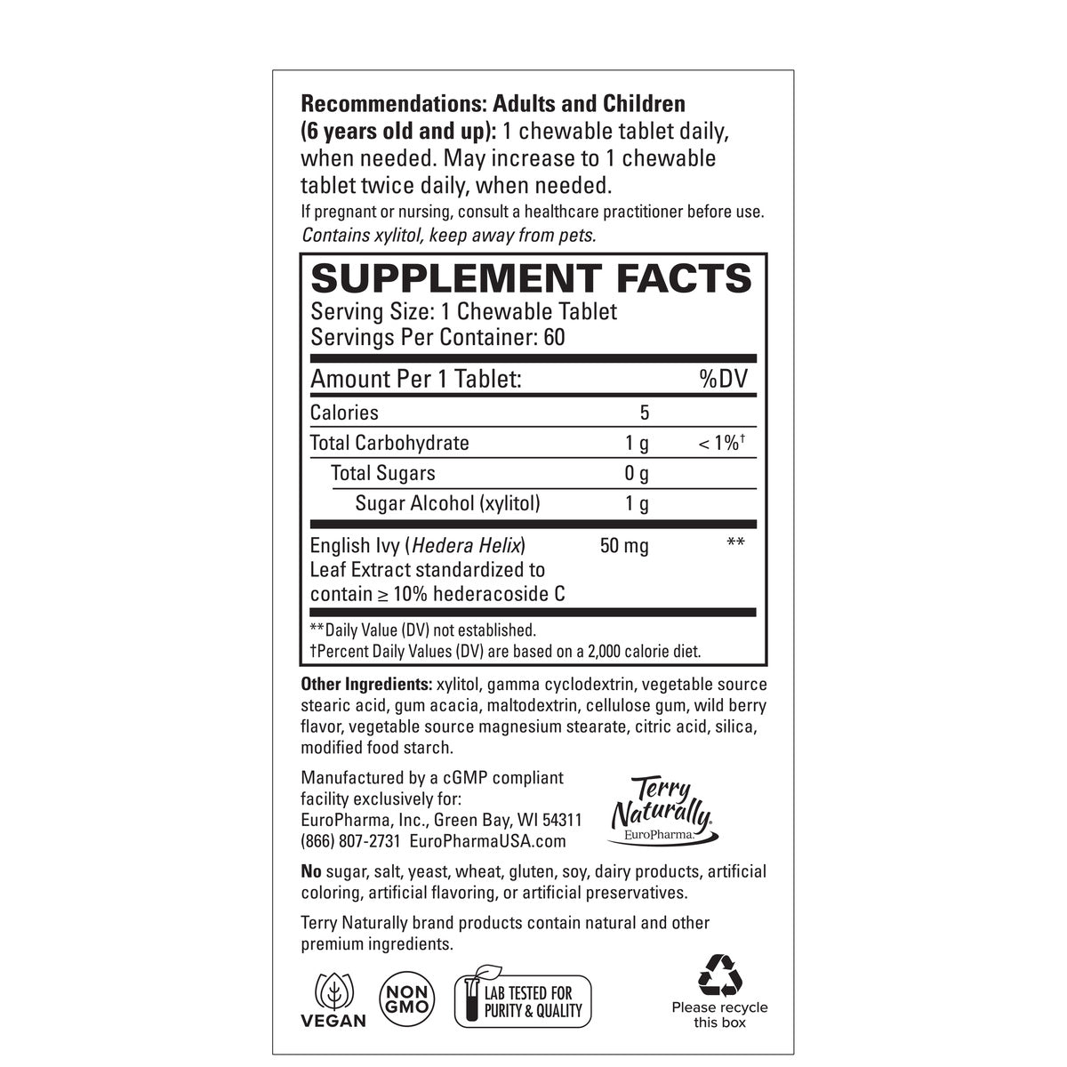 Bronchial Clear Chewable (60)