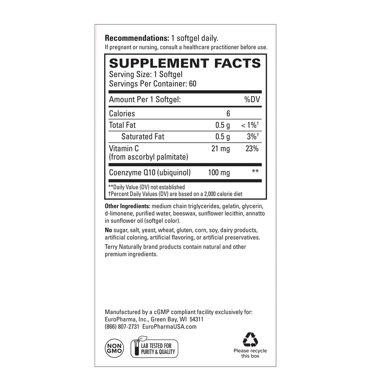 CoQ10 Ubiquinol 100mg (60)