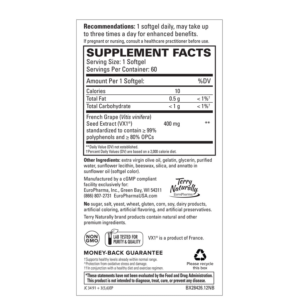 Clinical OPC Extra Strength 400mg (60)