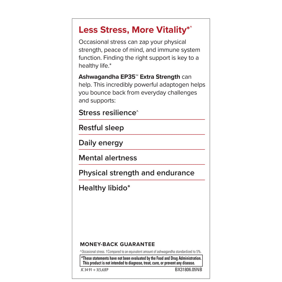 ASHWAGANDHA EP35 EXTRA STRENGTH (60)