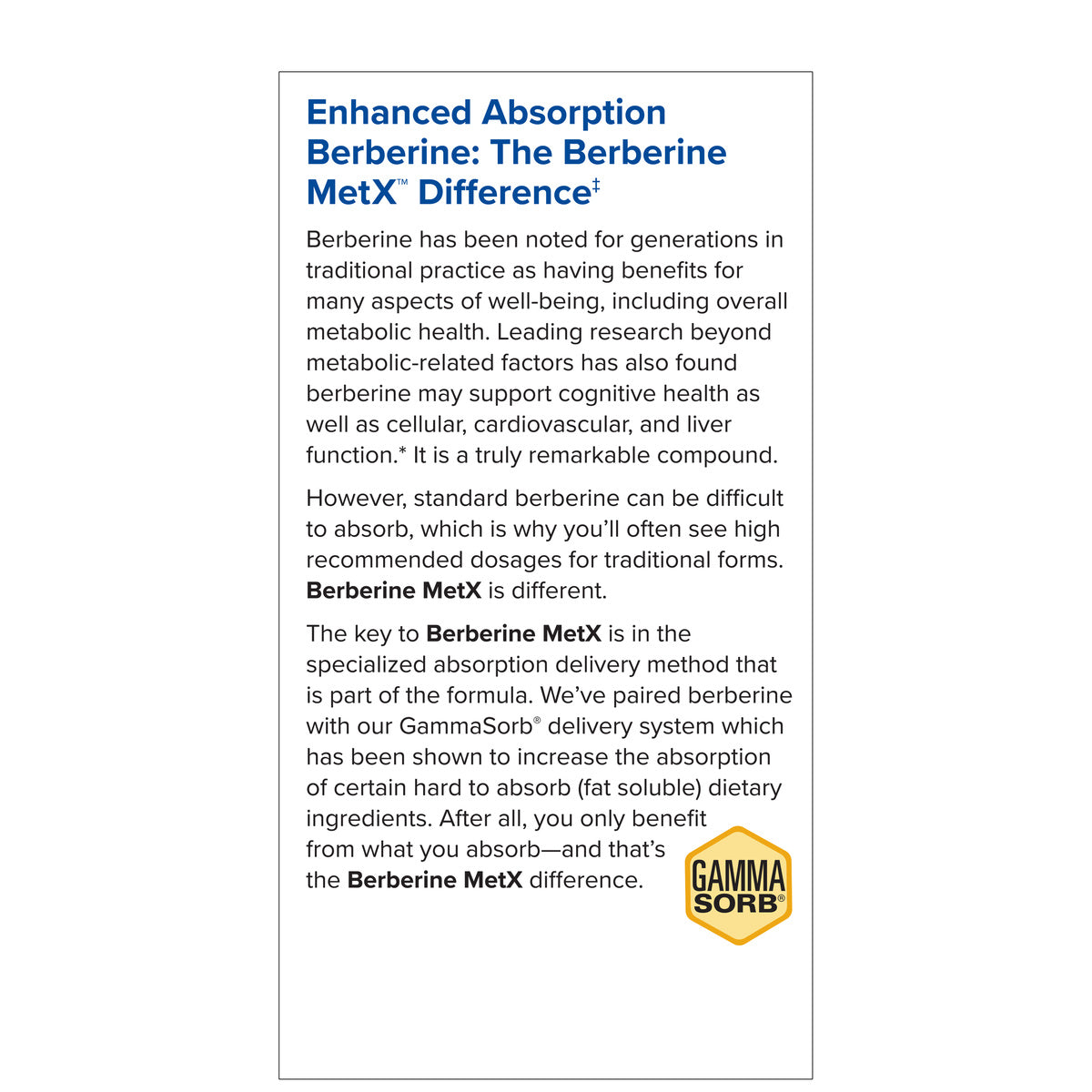 Berberine MetX Enhanced Absorption (60)