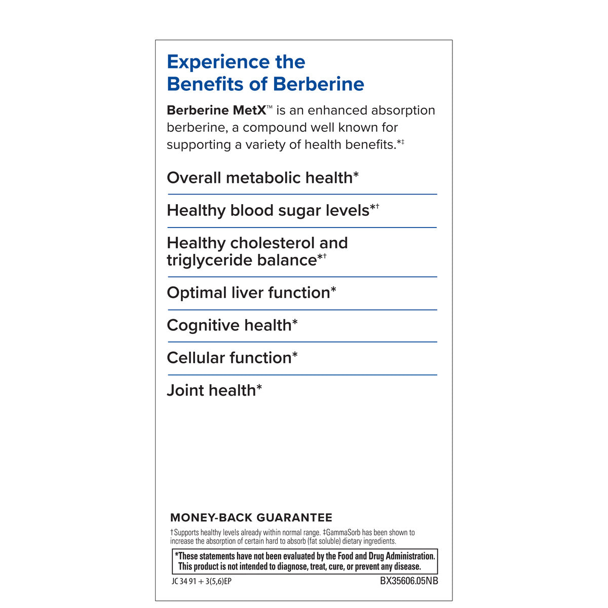Berberine MetX Enhanced Absorption (60)