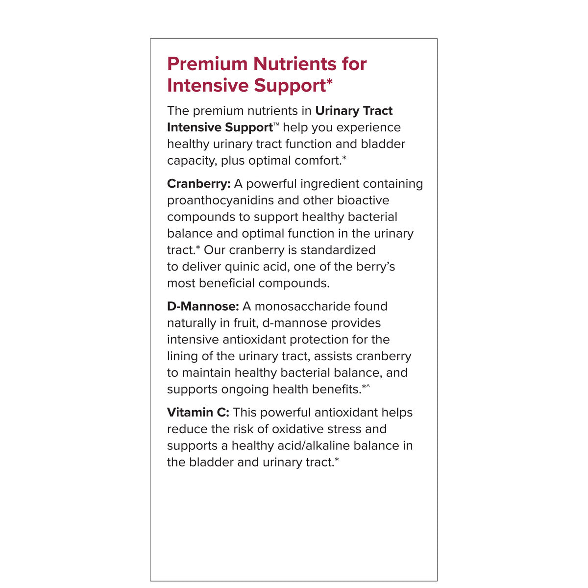 Urinary Tract Intensive Support (60)