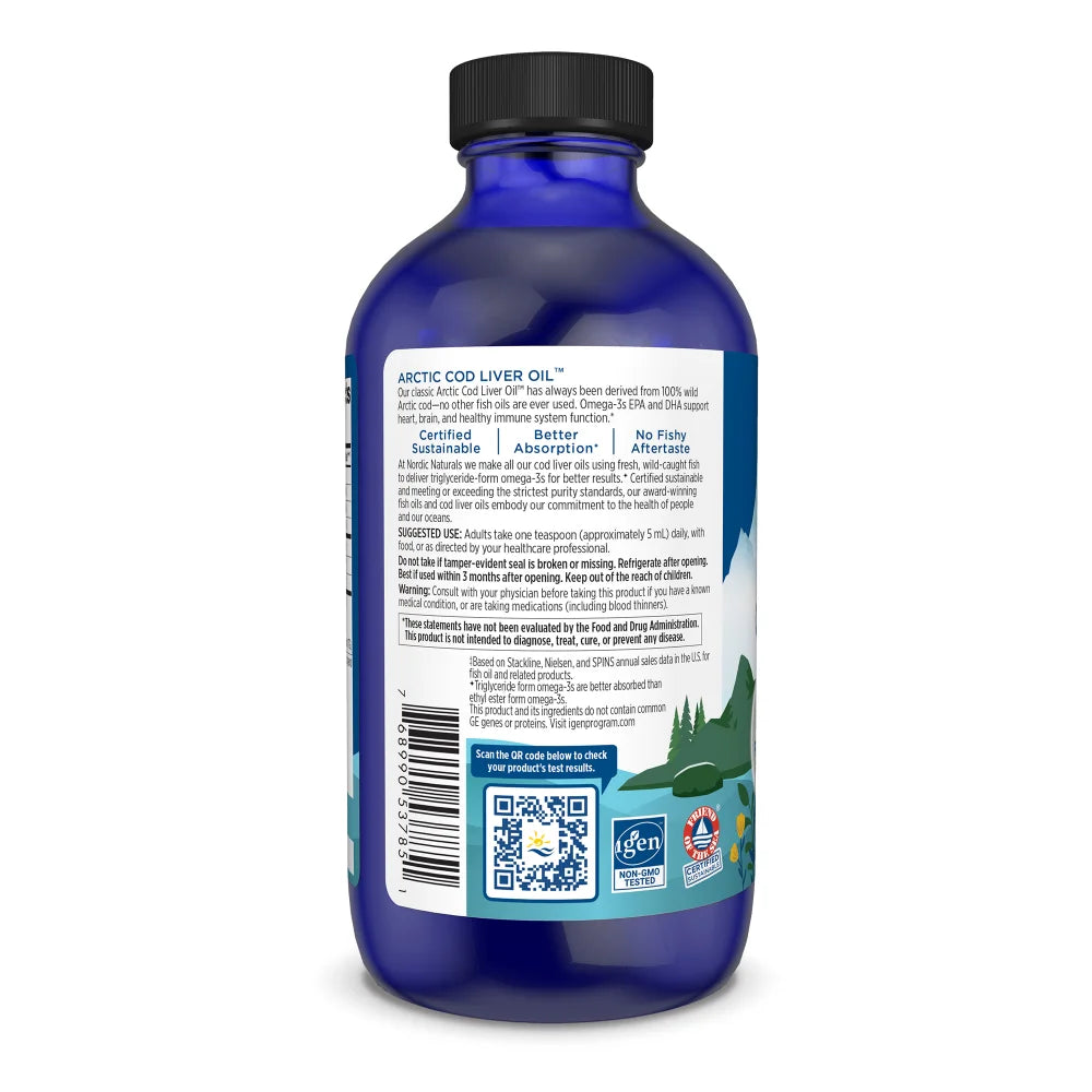 Arctic Cod Liver Oil Lemon Liquid 8oz