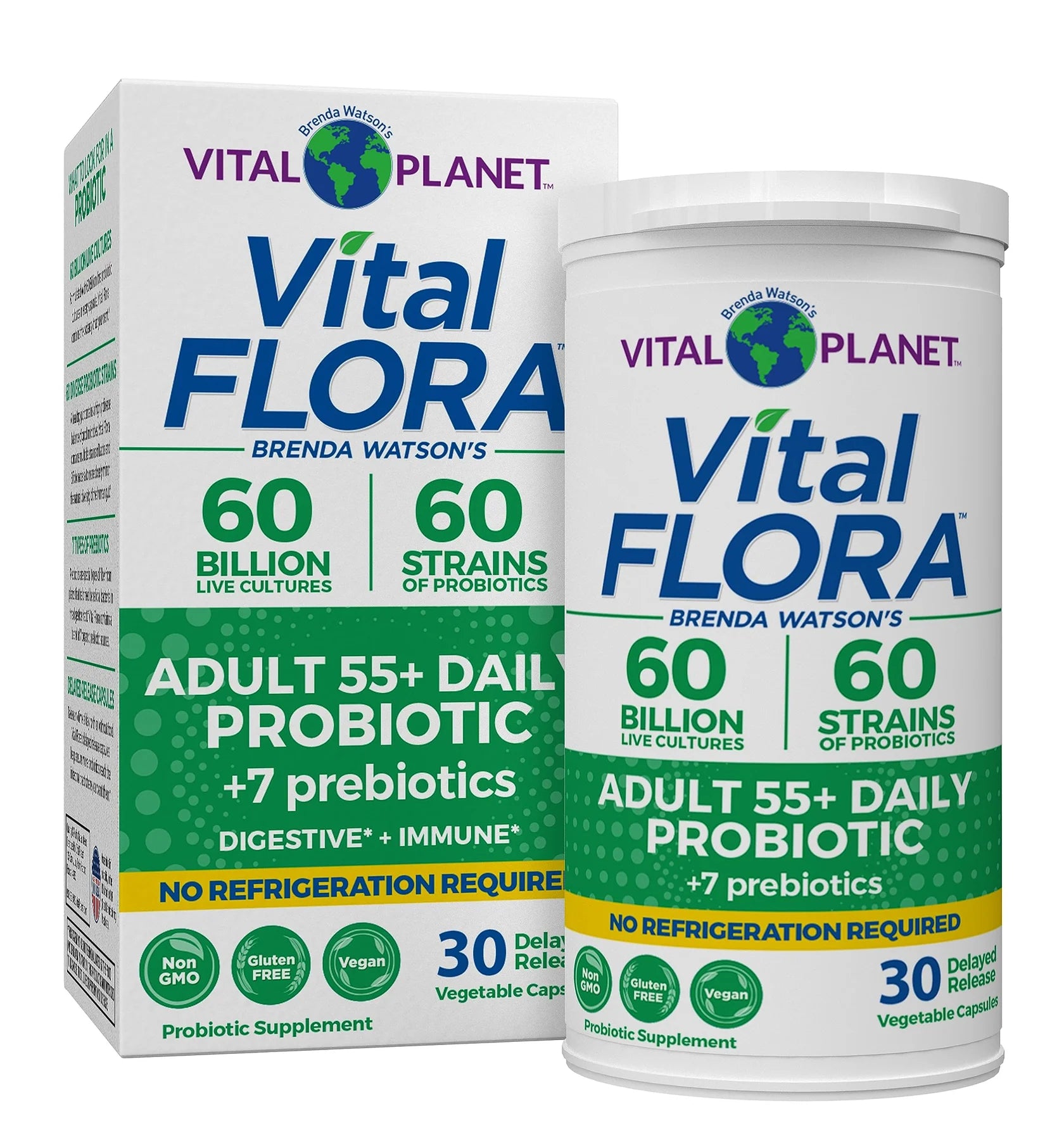 Vital Flora Adult 55+ Daily Probiotic - Shelf Stable