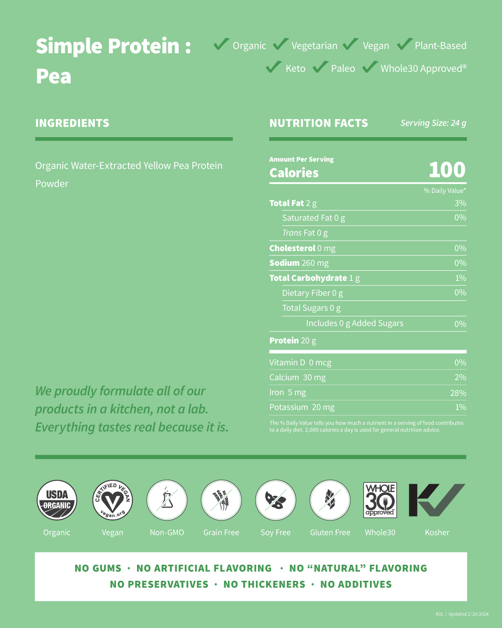 Organic Pea Protein (Unflavored)