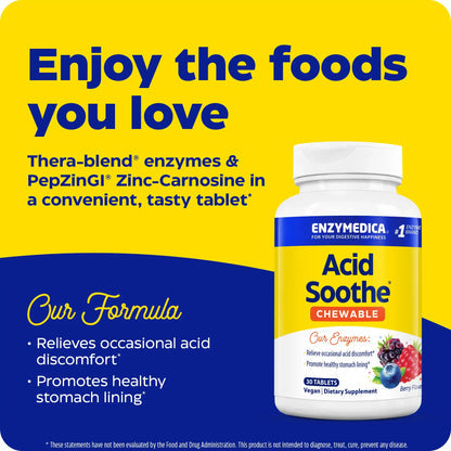 Acid Soothe Chewable 30