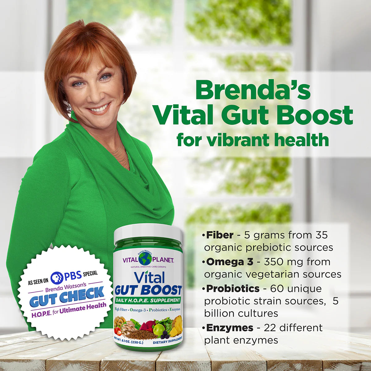 Vital Gut Boost- Brenda Watson’s H.O.P.E. Formula, 8.1oz