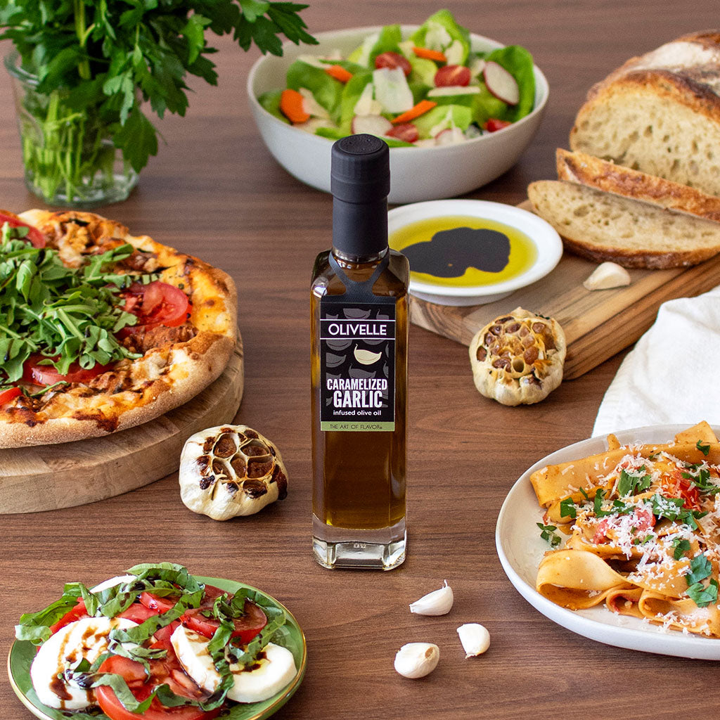 Caramelized Garlic Infused Olive Oil & Barrel Aged Dark Balsamic