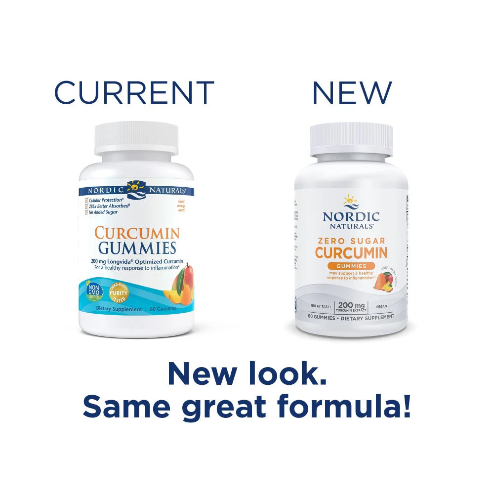 Zero Sugar Curcumin Gummies 60 Count - Mango