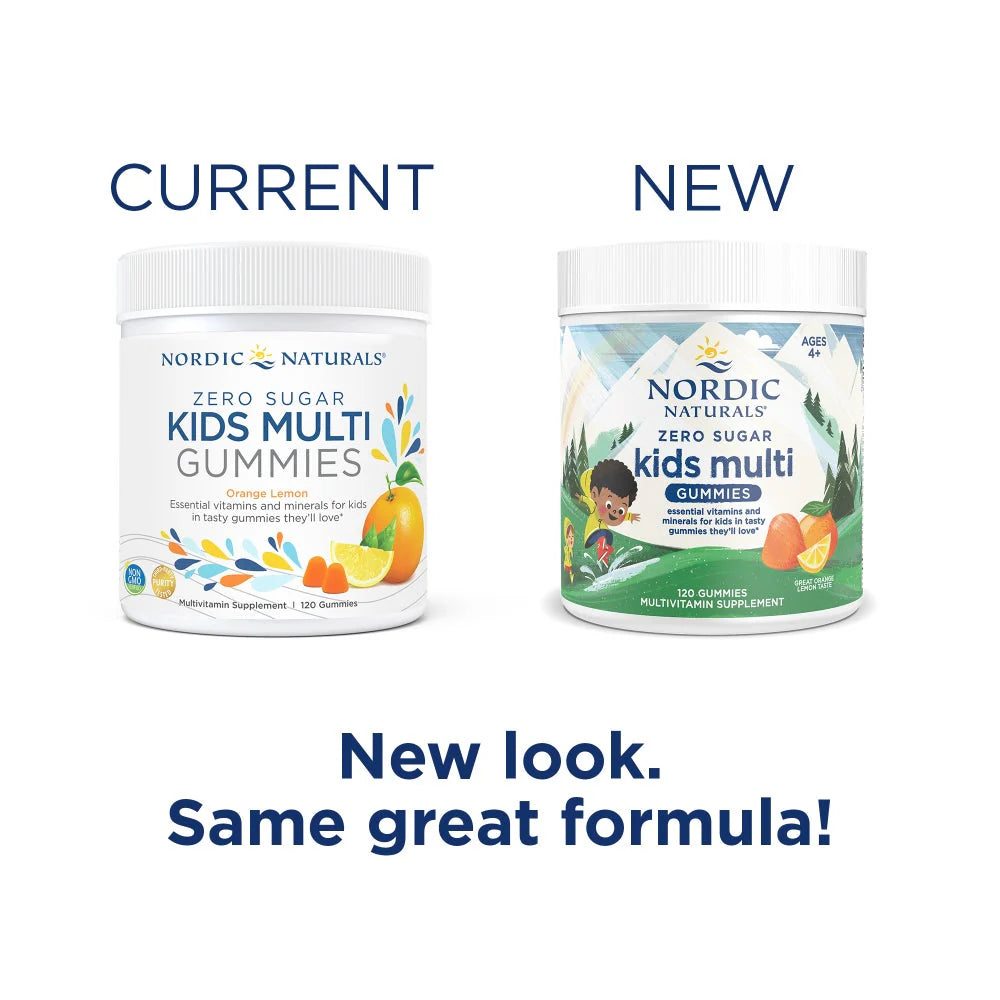 Zero Sugar Kids Multi Gummies 120 Count - Orange Lemon