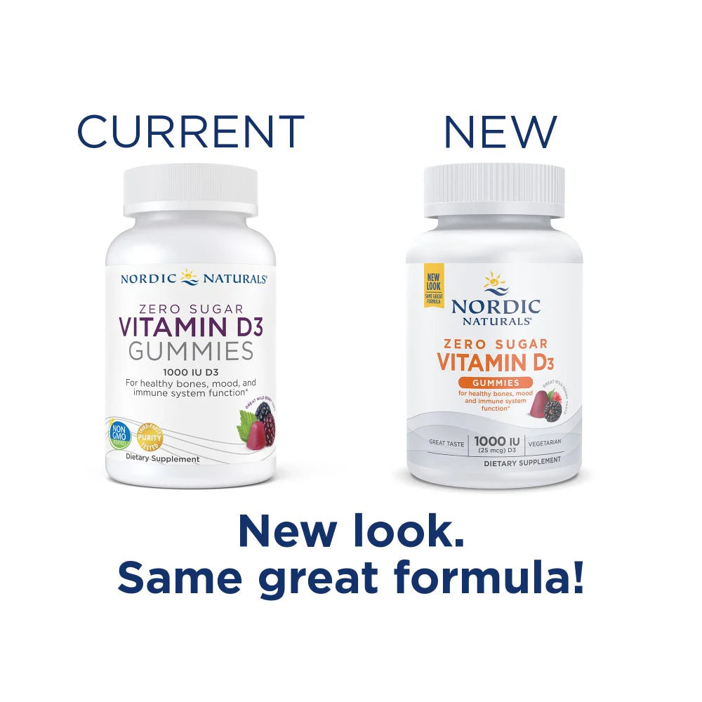 Zero Sugar Vitamin D3 Gummies 60 Count - Wild Berry