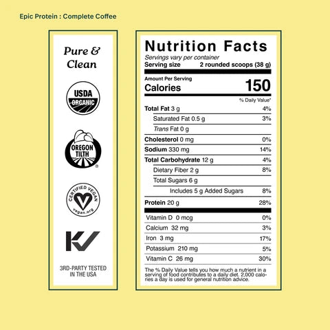 Complete Coffee Organic Plant Protein