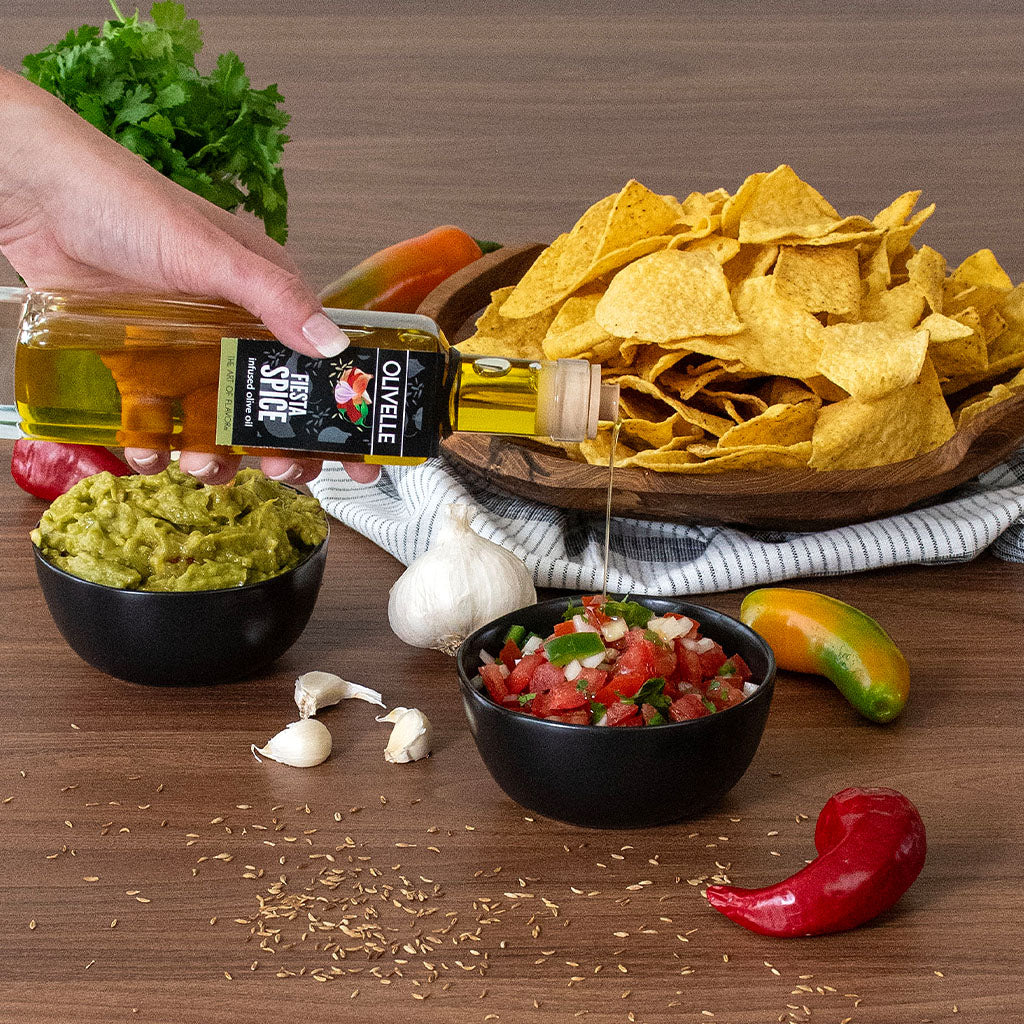 Perfect Pairing Gift - Fiesta Spice Infused Olive Oil & Jalapeño Lime White Barrel Aged Balsamic