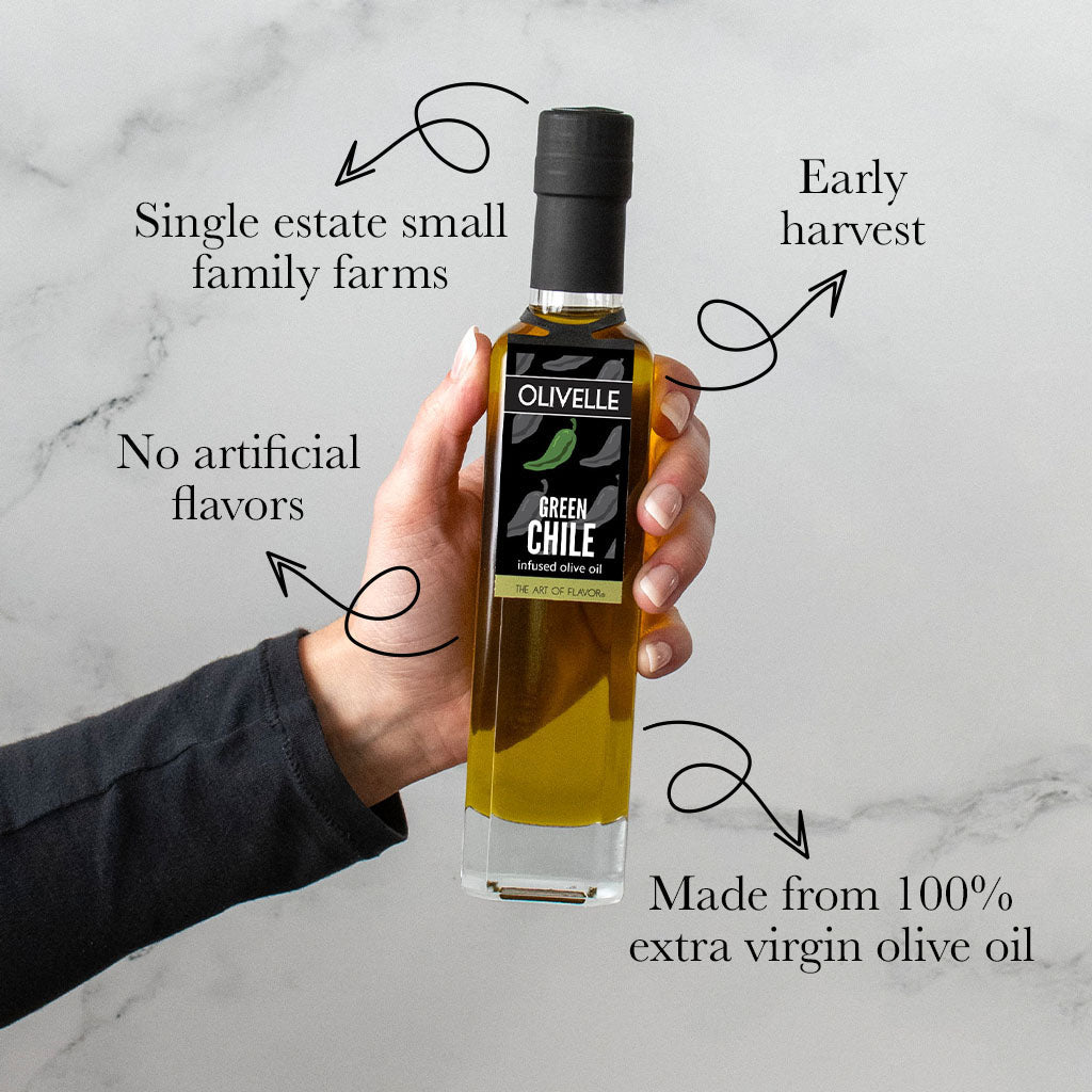Green Chile Infused Olive Oil