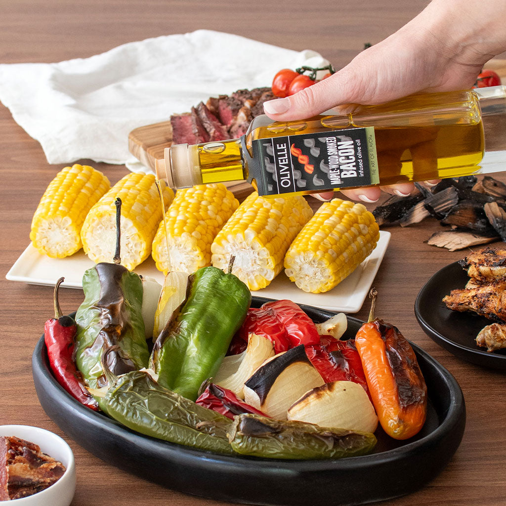 Perfect Pairing Gift - Maplewood Smoked Bacon Infused Olive Oil & Bourbon Barrel Aged Balsamic