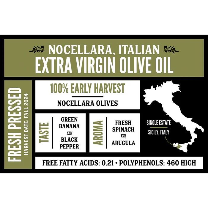Nocellara Italian Extra Virgin Olive Oil
