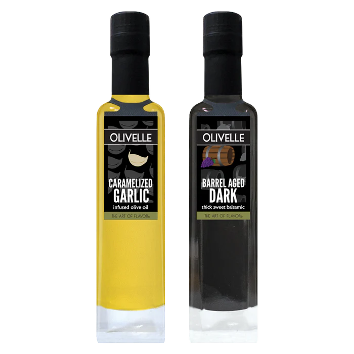 Caramelized Garlic Infused Olive Oil & Barrel Aged Dark Balsamic