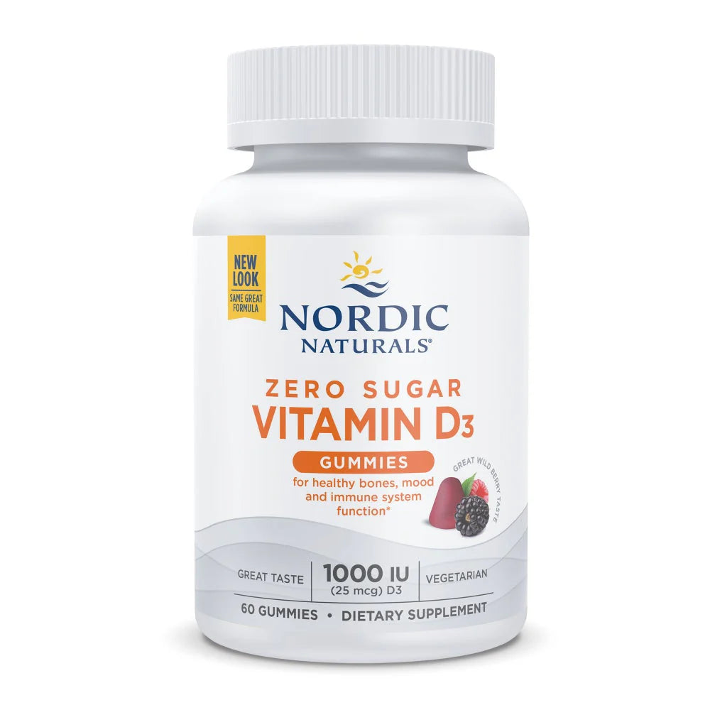Zero Sugar Vitamin D3 Gummies 60 Count - Wild Berry