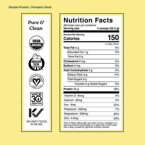 Organic Pumpkin Seed Protein (Unflavored)