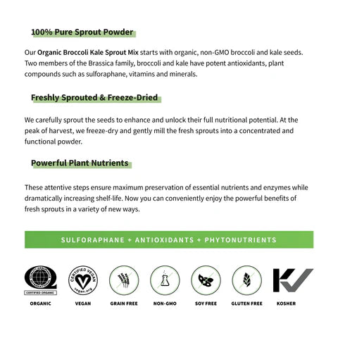 Broccoli Kale Sprout Mix Powder
