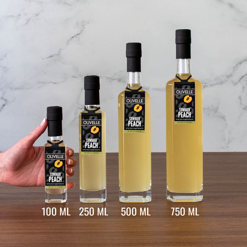 Perfect Pairing Gift - Basil Genovese Infused Olive Oil & Summer Peach White Barrel Aged Balsamic