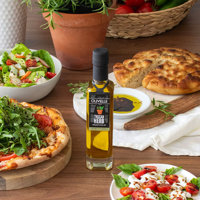 Tuscan Herb Infused Olive Oil & Meyer Lemon White Barrel Aged Balsamic
