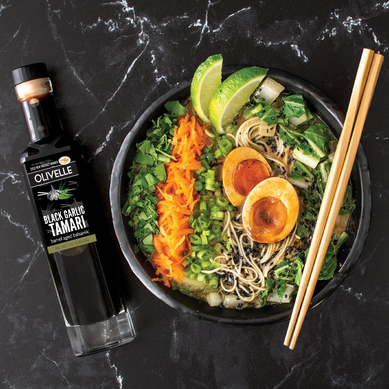 Black Garlic Tamari Barrel Aged Balsamic