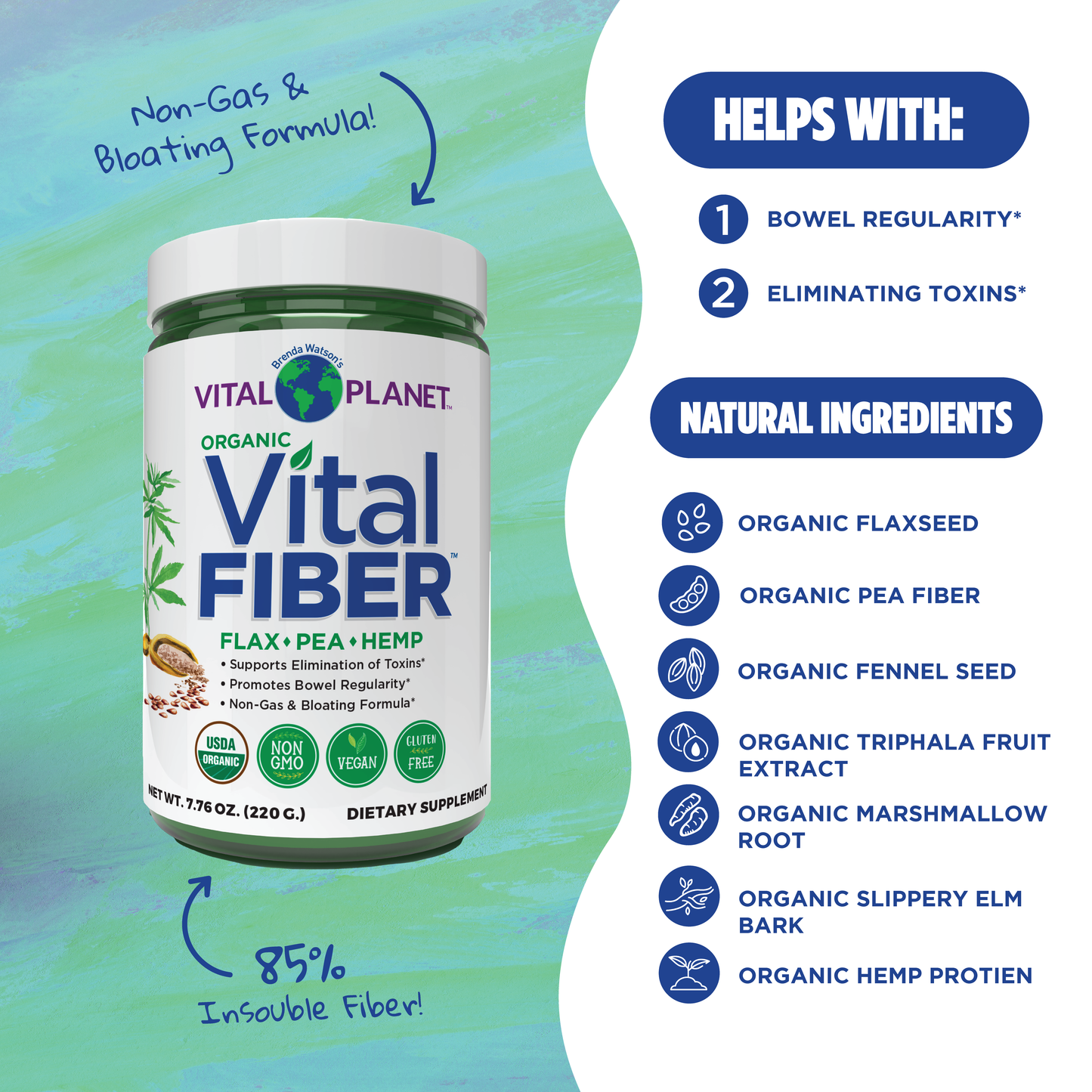 Vital Fiber - From Flax, Pea & Hemp
