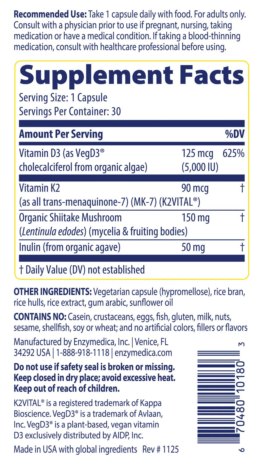 Vitamin D3 + Vitamin K2 30