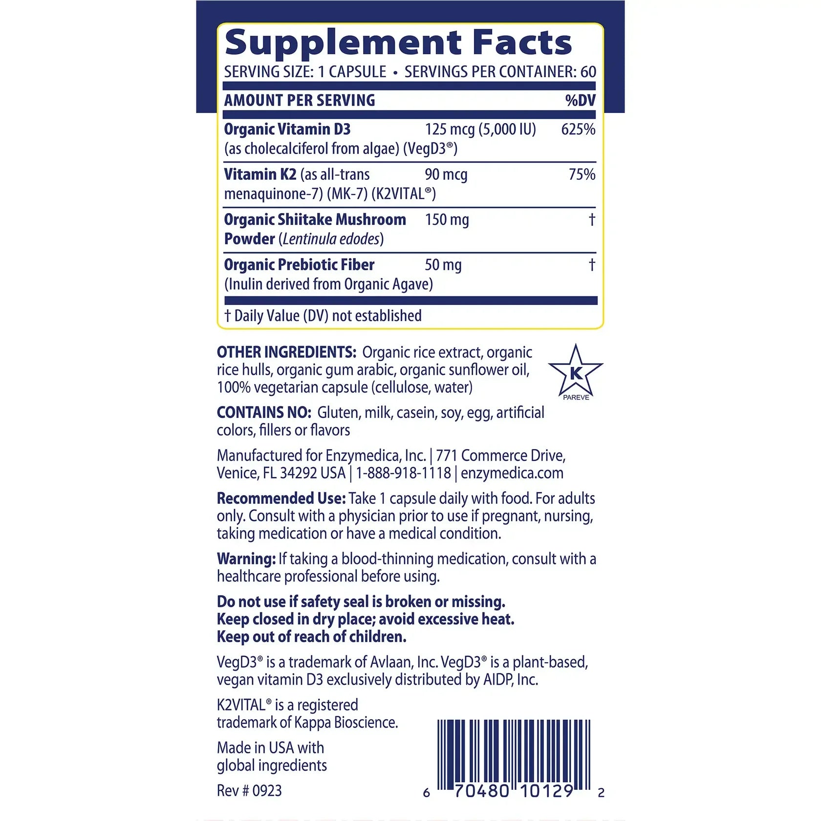 Vitamin D3 + Vitamin K2 30