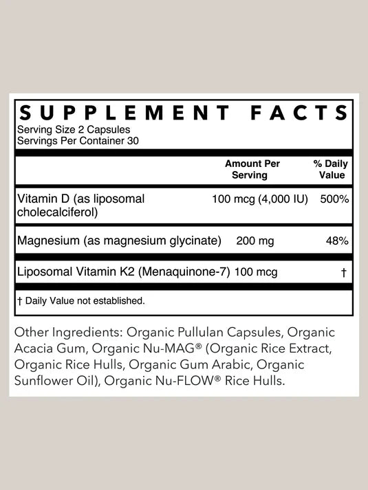 Liposomal Vitamin D3 + K2 | 60 Capsules