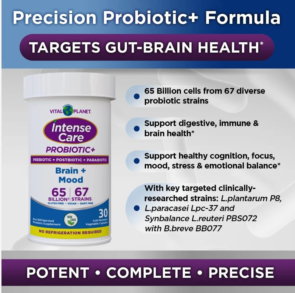 Intense Care Brain & Mood Probiotics - Shelf Stable, 30ct